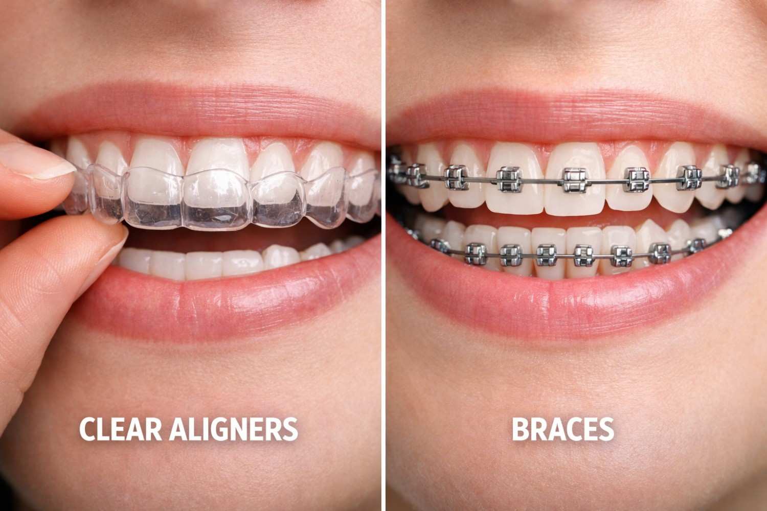 Clear aligners vs braces